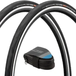 Schwalbe Pro One Evolution 28" Faltreifen 2er Set Mit Rennrad Satteltasche